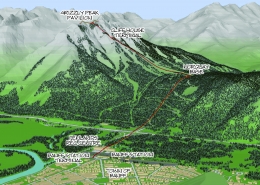 Town of Banff 3D Model, Mount Norquay, Banff Canada - BHA Ski Area and Gondola Planning and Design